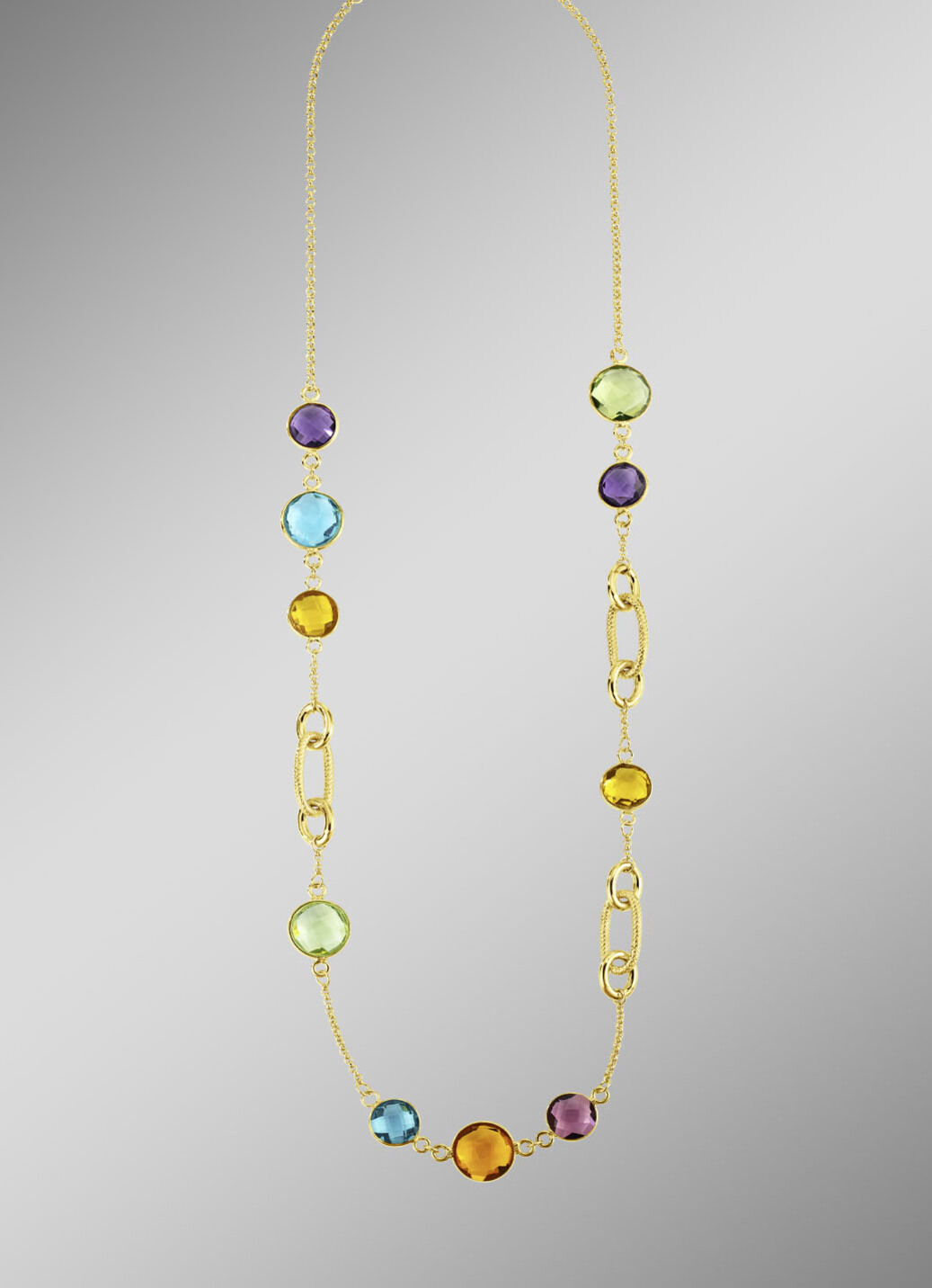 Farbenfrohe Eleganz: Halskette mit Quarzen