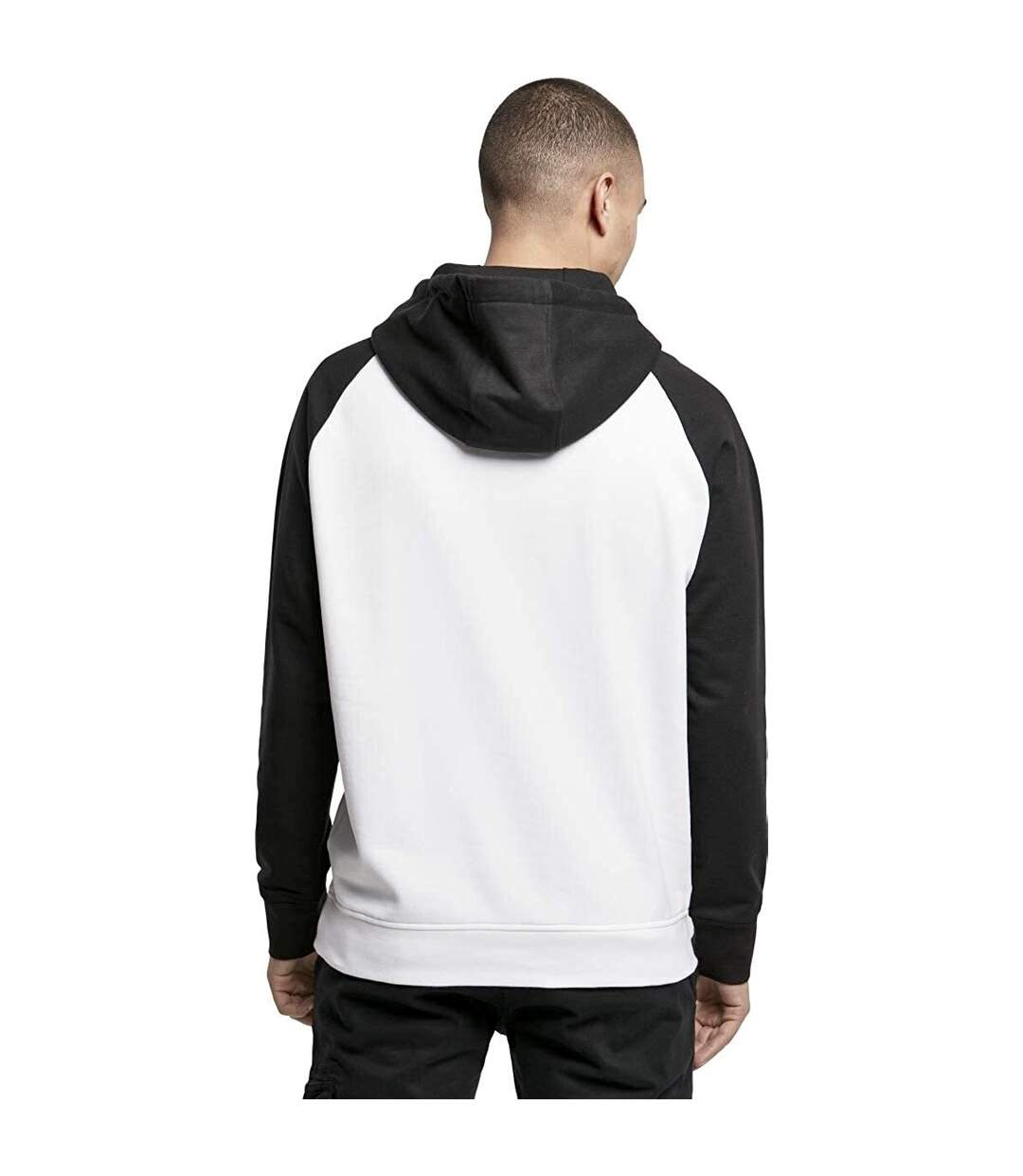 Build Your Brand - Sweat à capuche BASIC - Homme (Blanc / noir) - UTRW8065