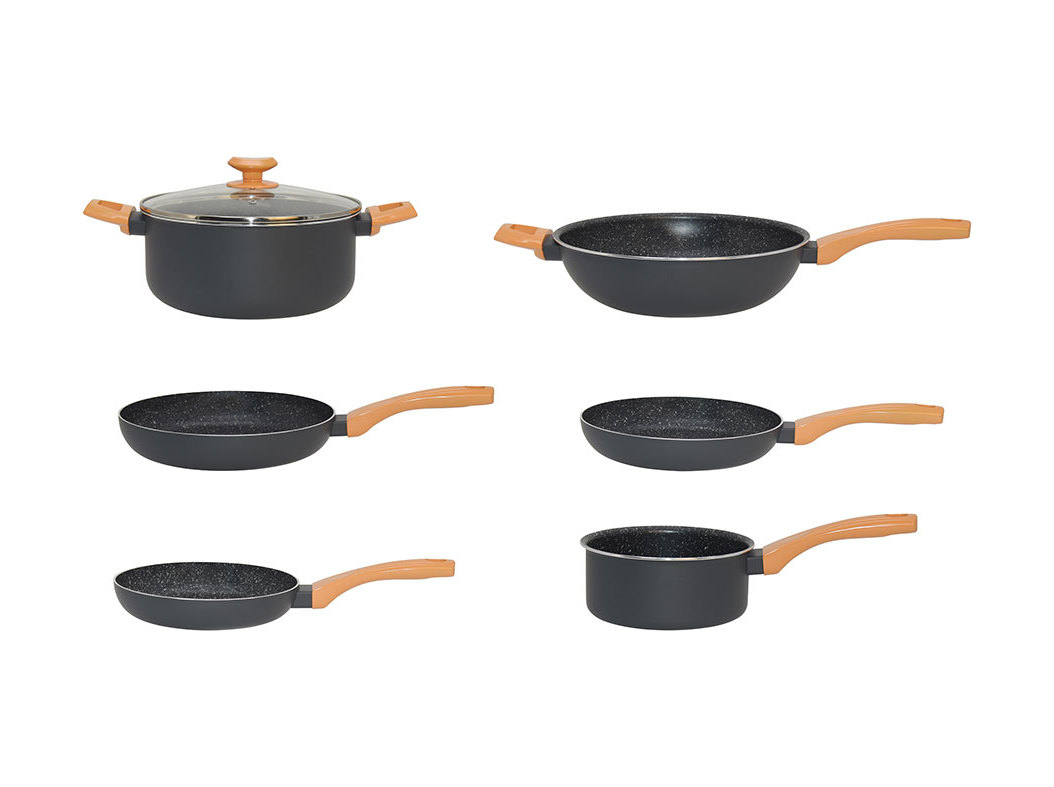 TREM COZINHA ALUMIN ACTUEL LARANJA 6 PEÇAS