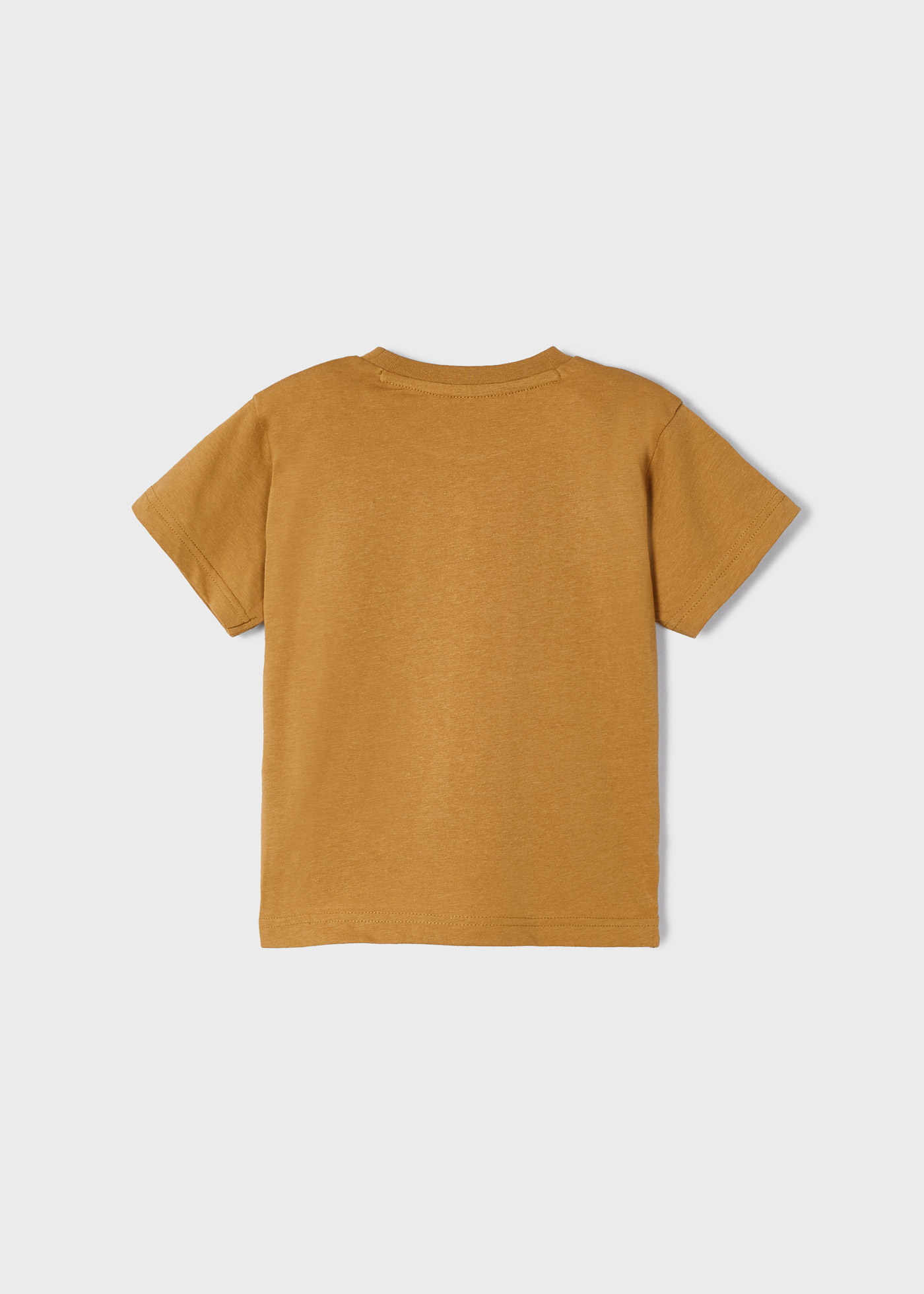 Camiseta infantil masculina em algodão sustentável com estampa.