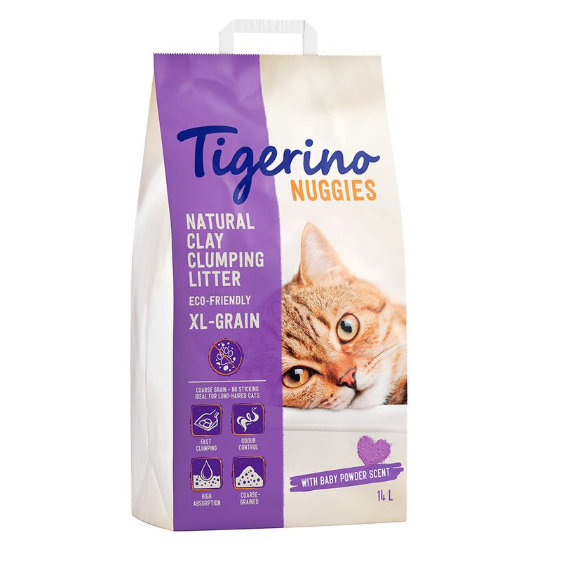 Litière Tigerino Nuggies GROS GRAINS, senteur talc