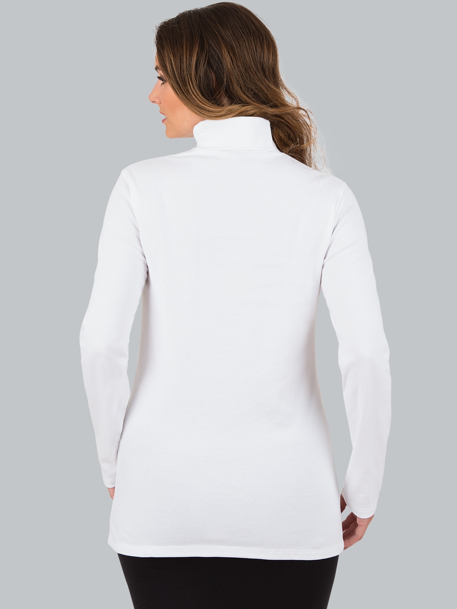 Rollkragenshirt Weiss