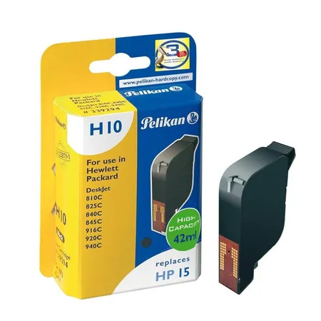 Pelikan Druckerpatrone H10 ersetzt Hewlett Packard HP15 C6615D/N, schwarz, 42 ml