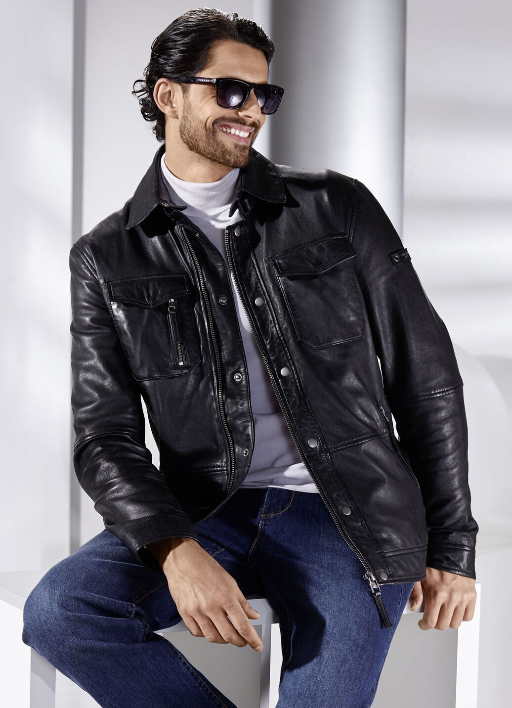 Lederkurzjacke von «Cabrini»