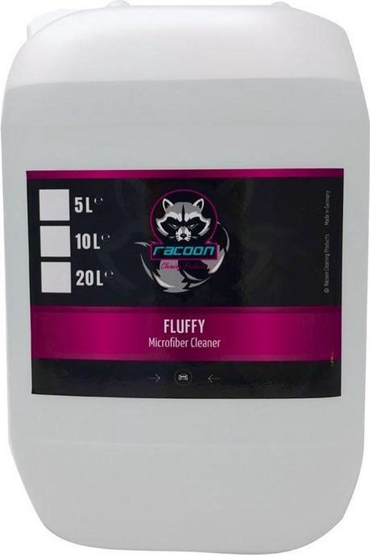 Racoon - Fluffy Microfiber Cleaner - Wasmiddel - 5L - Vrij van Verzachters