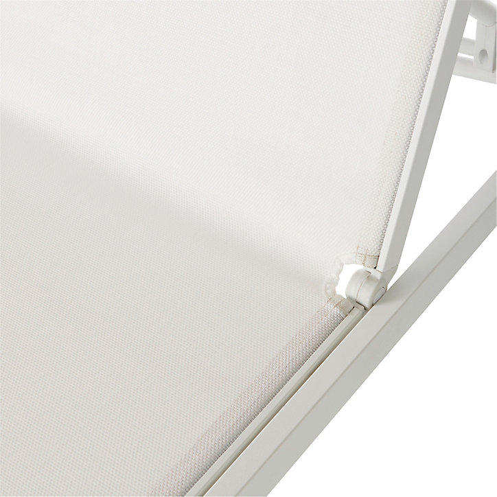 Bain de soleil en métal et toile GoodHome Batz blanc