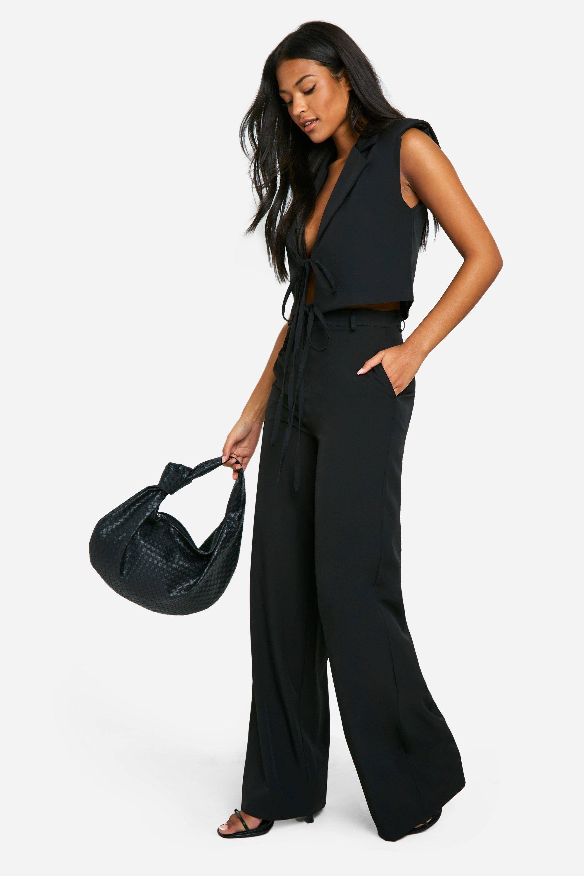 boohoo Pantalon long à jambe droite