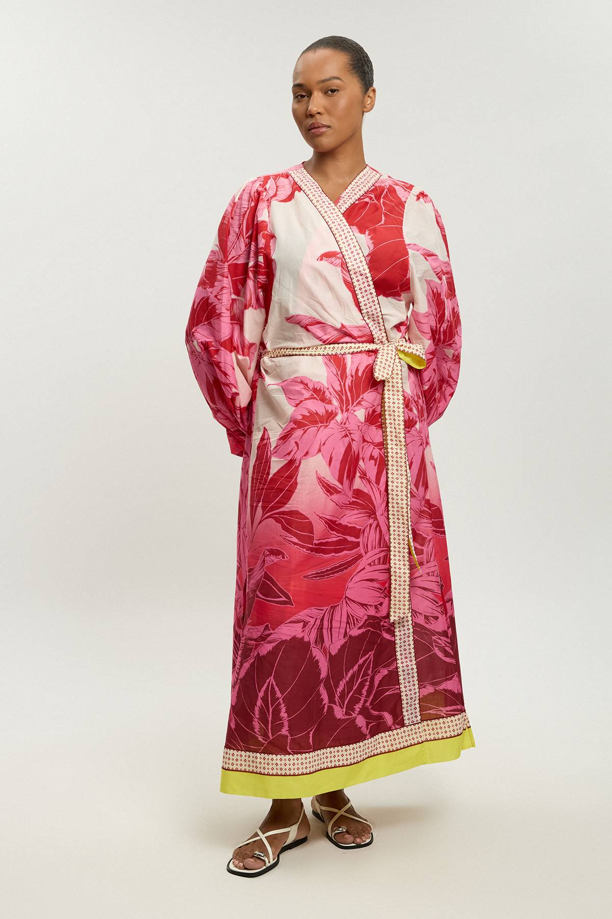 KarenMillen Robe De Plage Maxi En Voile De Coton Grande Taille
