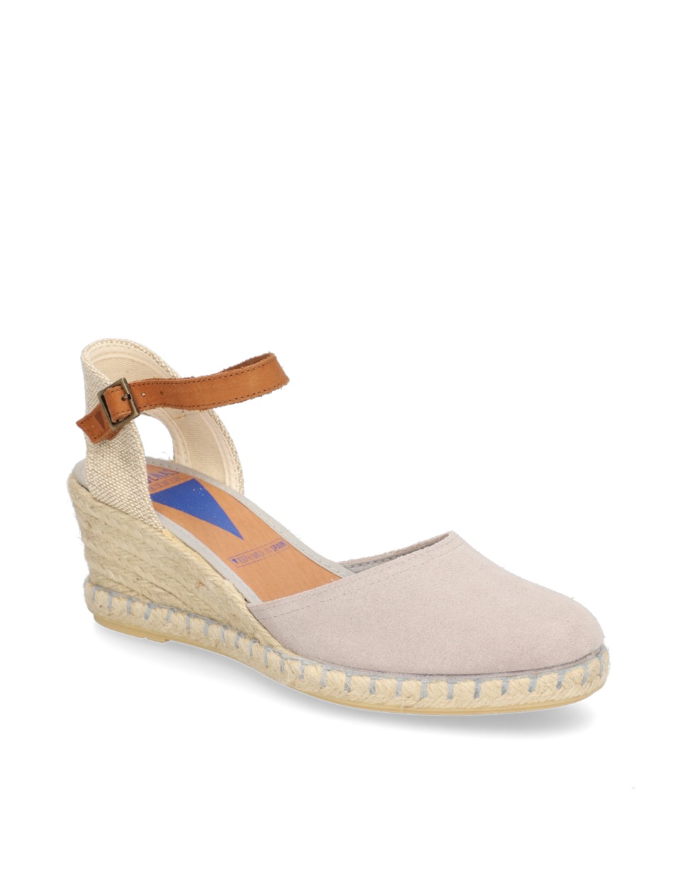 Veloursleder Keilsandale