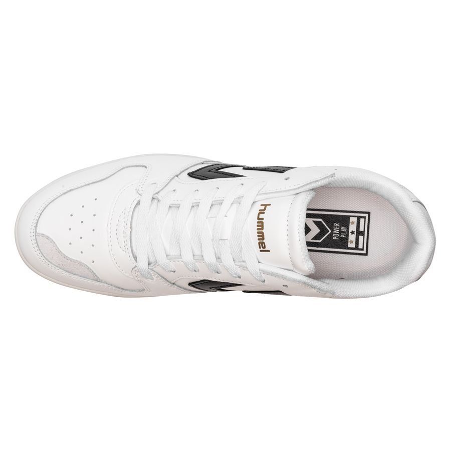 Hummel Chaussures Power Play Cuir - Noir/Blanc/Gris