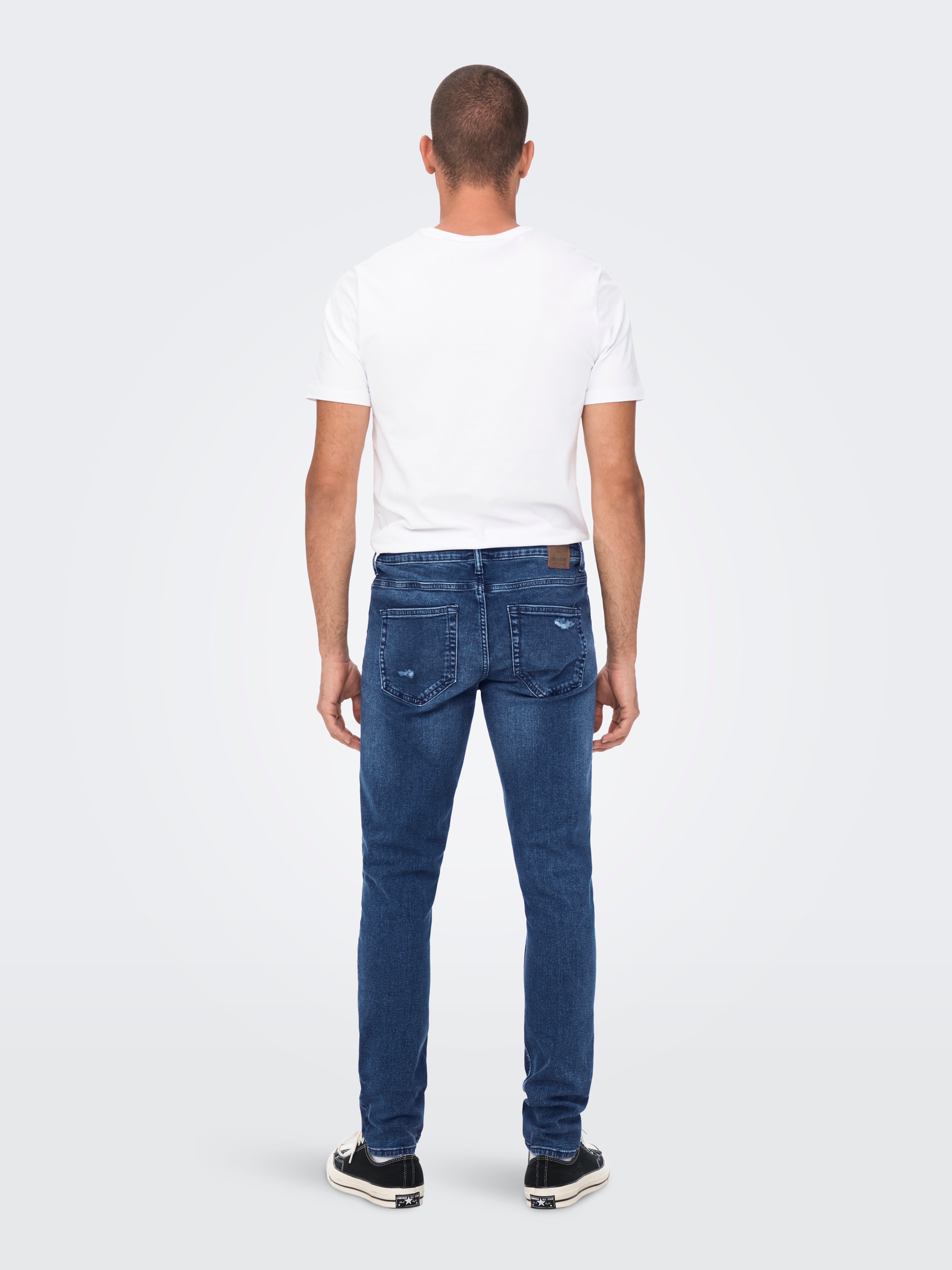 ONSLOOM Mittlere Taille Slim Fit Jeans Blue Denim
