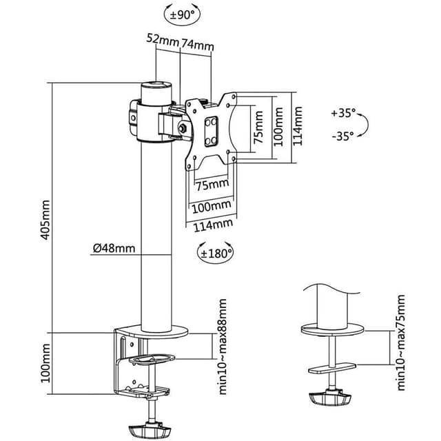 LogiLink Monitorarm 17-32