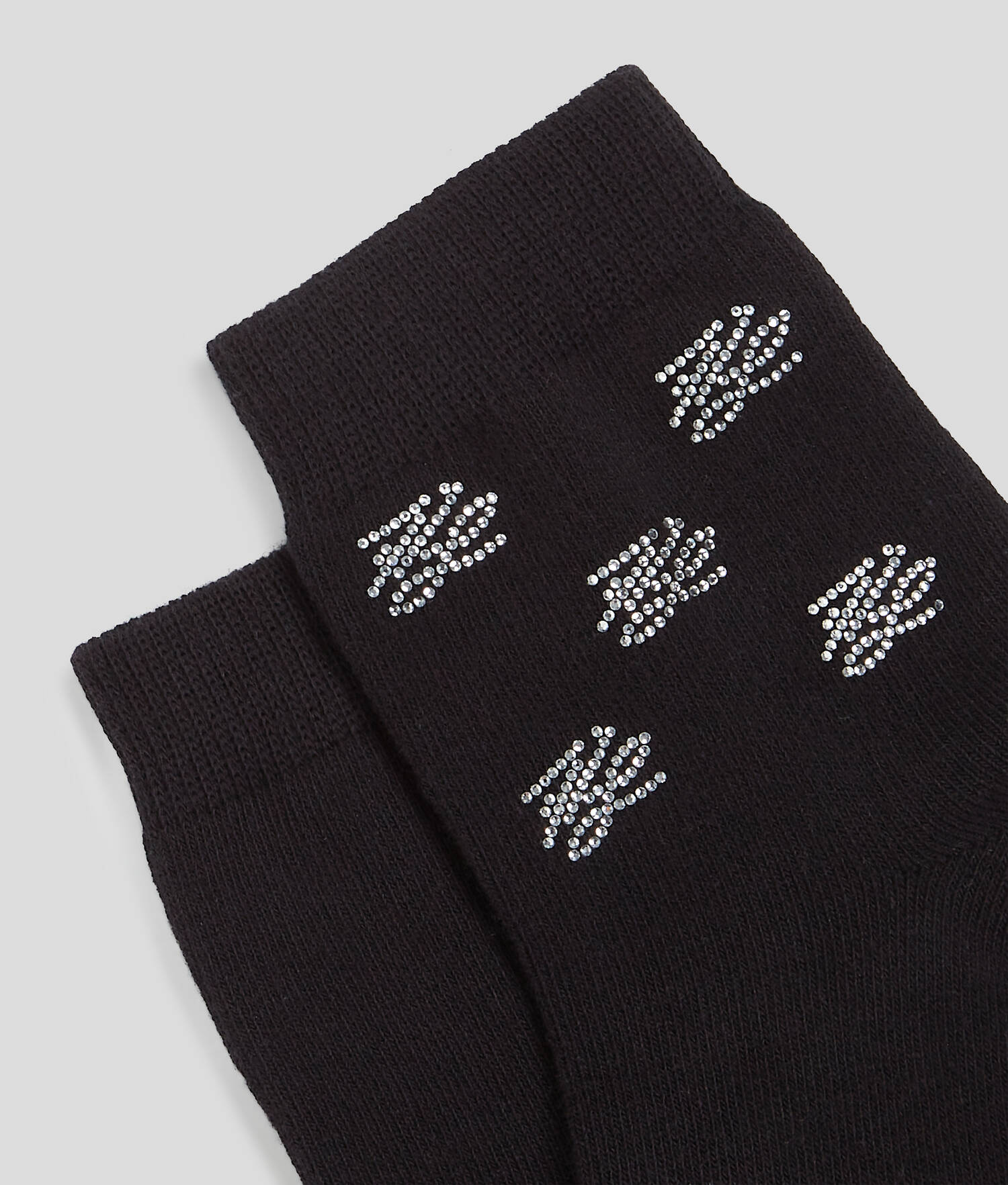 CHAUSSETTES EN STRASS K/AUTOGRAPH - 2-PACK - Noir/Crème