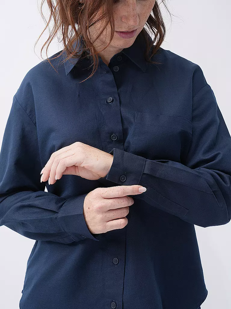 MARC O' POLO DENIM Hemdbluse  dunkelblau