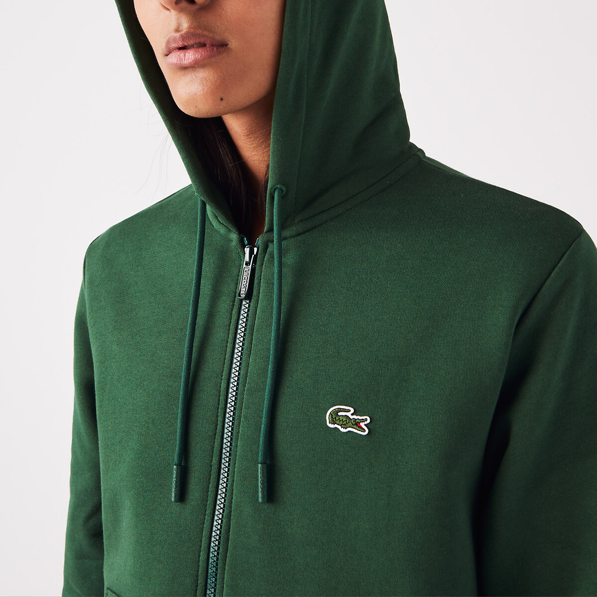 LACOSTE<br>Moletom com zíper em katoen