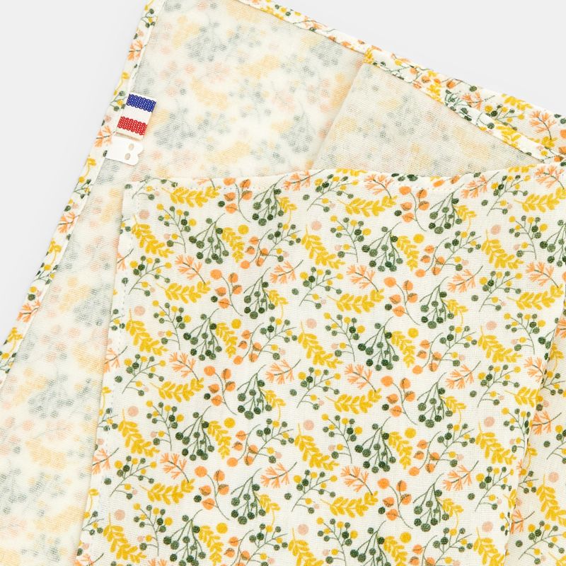 Lange gaze de coton imprimée bébé mixte Rose