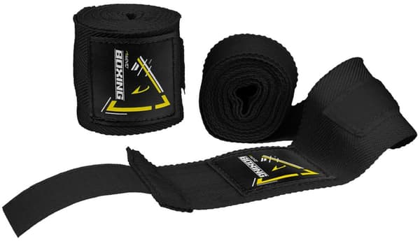 Boxing hand wraps AVENTO 41BI 2,5m Black
