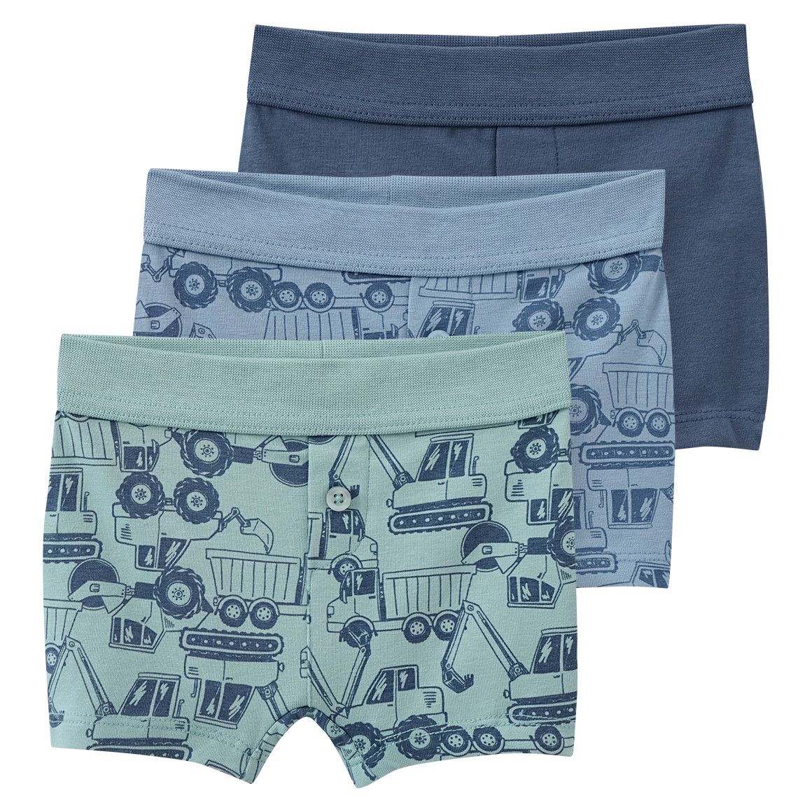 Topomini 3 Baby Boxer in verschiedenen Dessins salbei / dunkelblau / hellblau