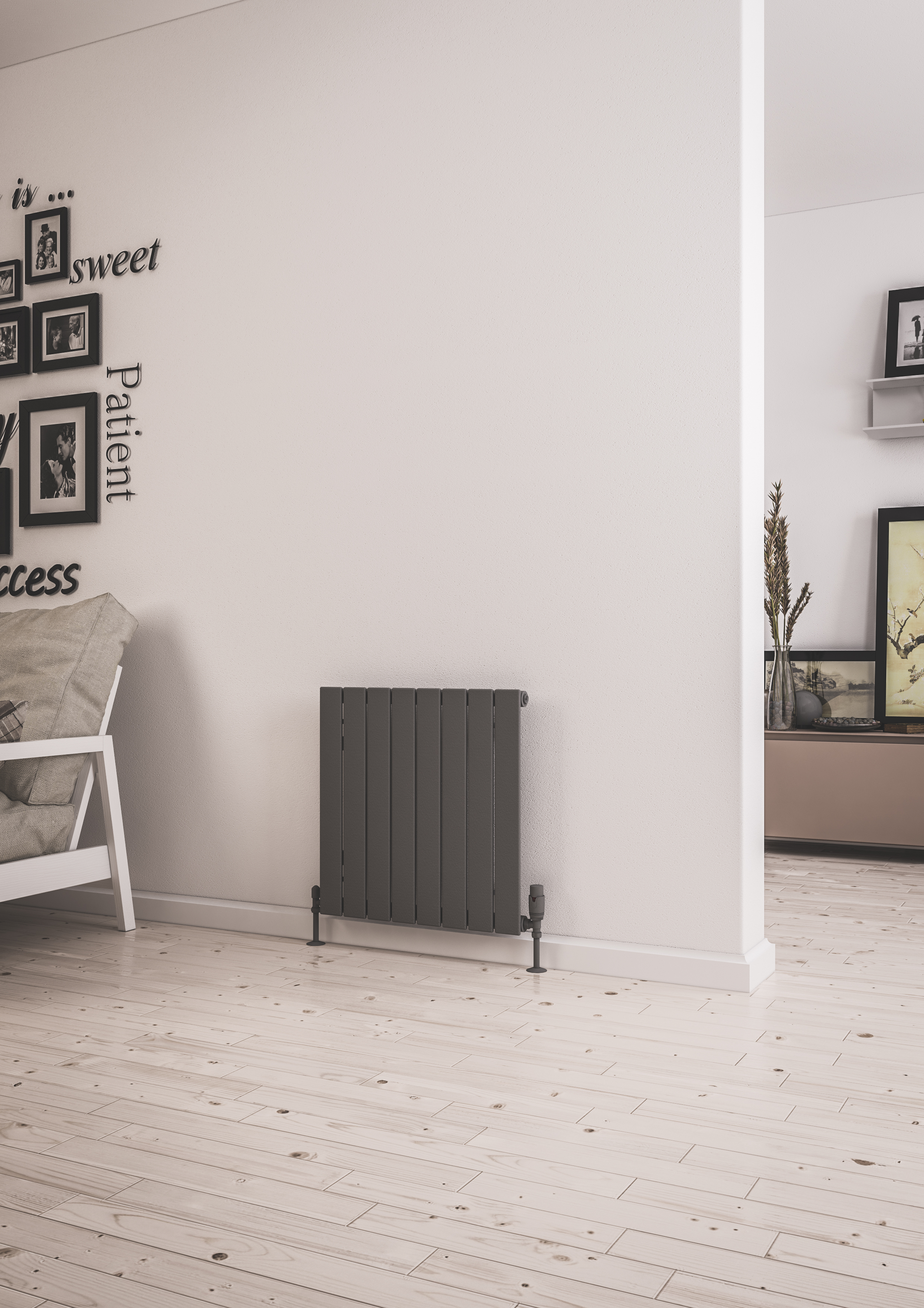 Eastbrook Addington type 10 radiator 60x60cm staal 562W antraciet