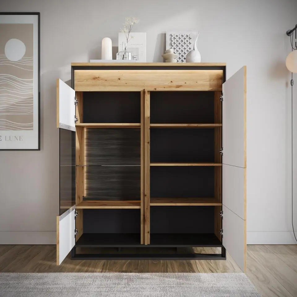 Meubella - Dressoir Quincy - Eiken - 110 cm