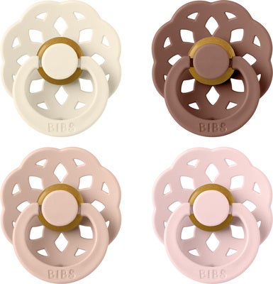 BIBS Boheme Smokk 4-Pakk Lateks Str 1, Ivory/Blush/Woodchuck/Blossom