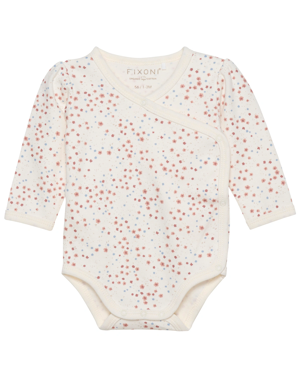 Langarm-Wickelbody FLEURIE in misty rosa
