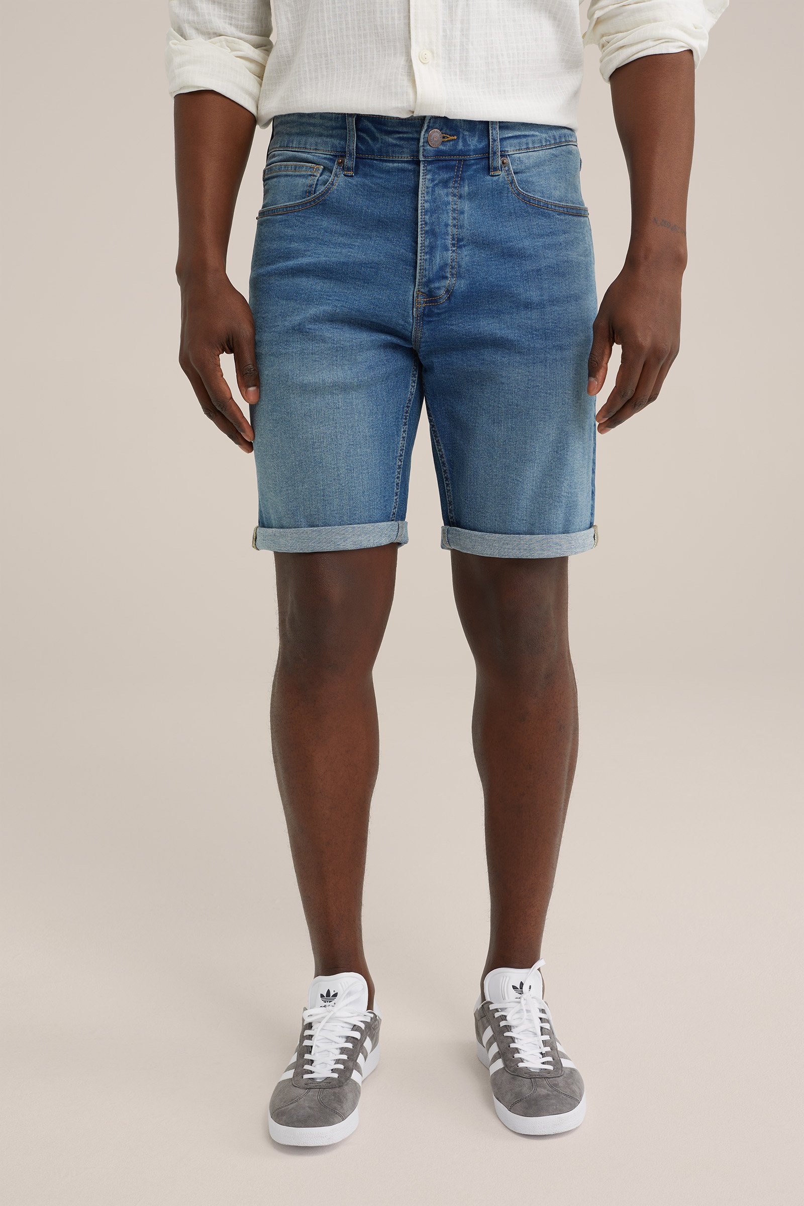 regular fit denimshort met stretch Blue Ridge Blauw