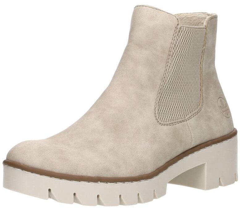 Rieker Enkellaarsjes Plat beige