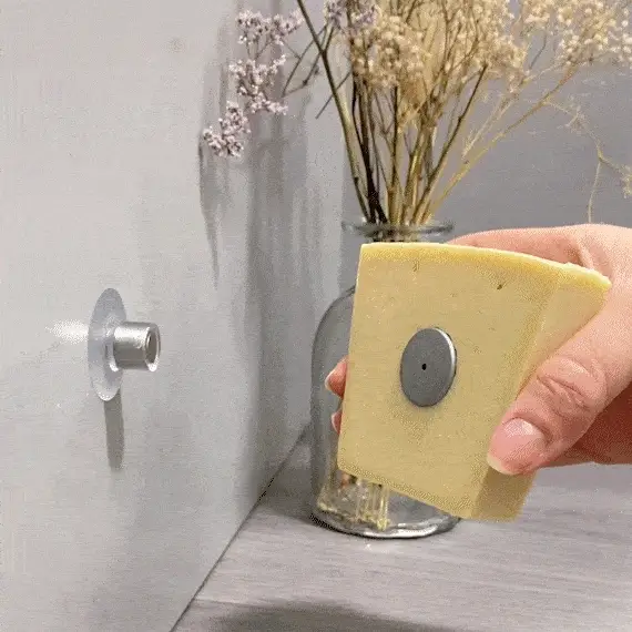 Porte-savon aimanté en acier inoxydable - 1 porte-savon aimanté