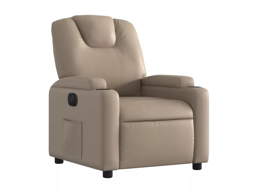 Fauteuil inclinable électrique Cappuccino Similicuir