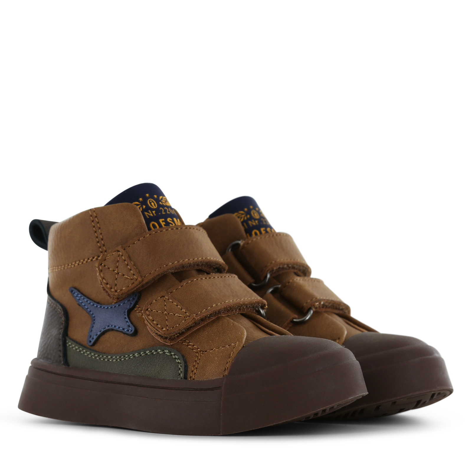 Shoesme cognac bootie met patches Microfiber nubuck | Sale