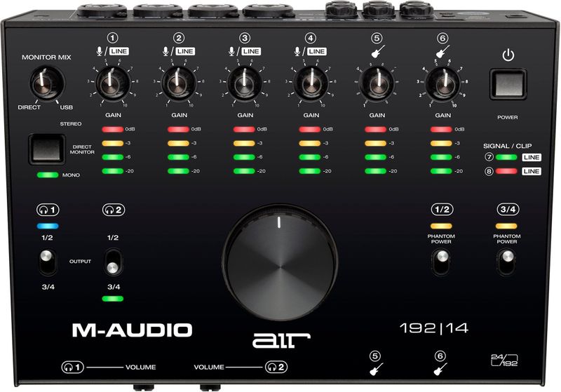 M-Audio - AIR 192 14 - Audio-interface - Zwart - 24-bit/192kHz Opnames