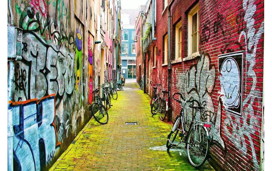 Puzzle Street Art in AmsterdamKlassisches Puzzle