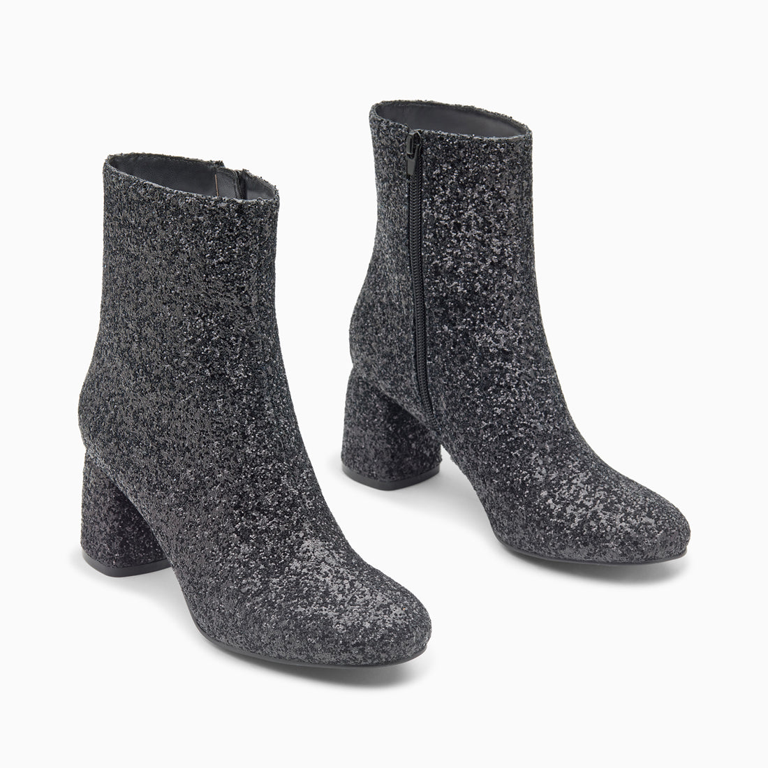 Bottines-Bottines pailletées Londres noires à talon