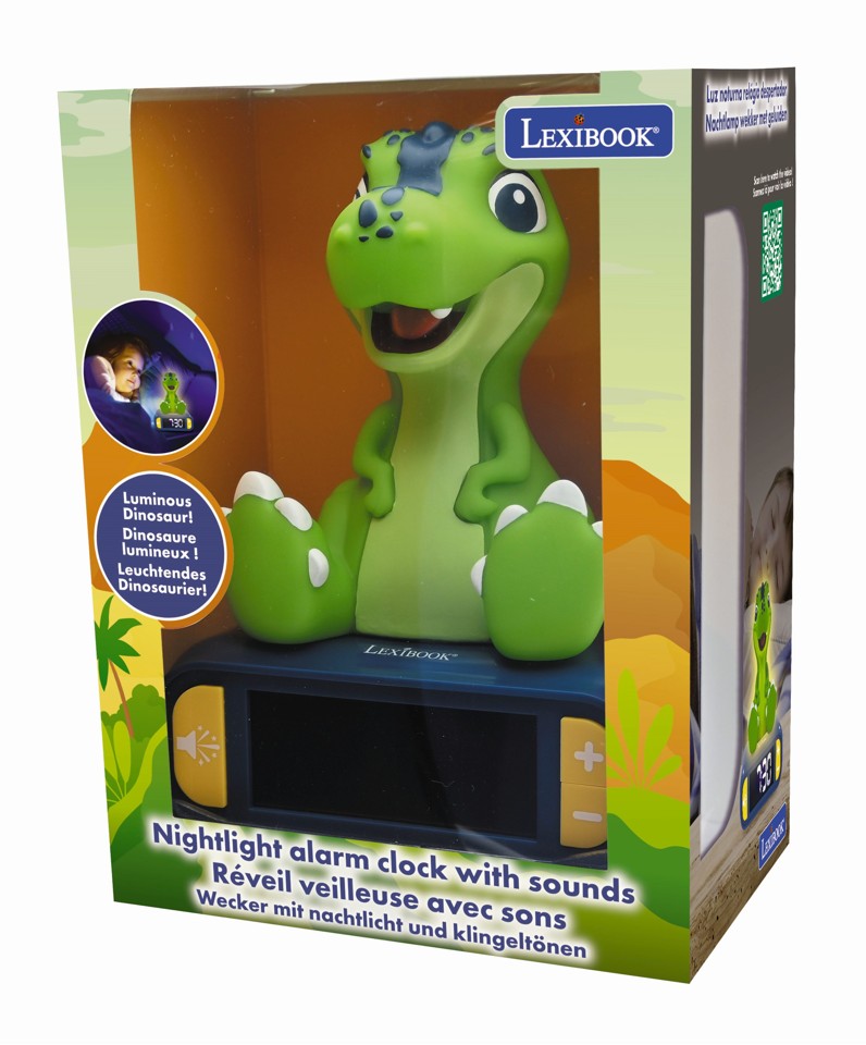 Lexibook - Dino - Digitalt 3D-Vækkeur