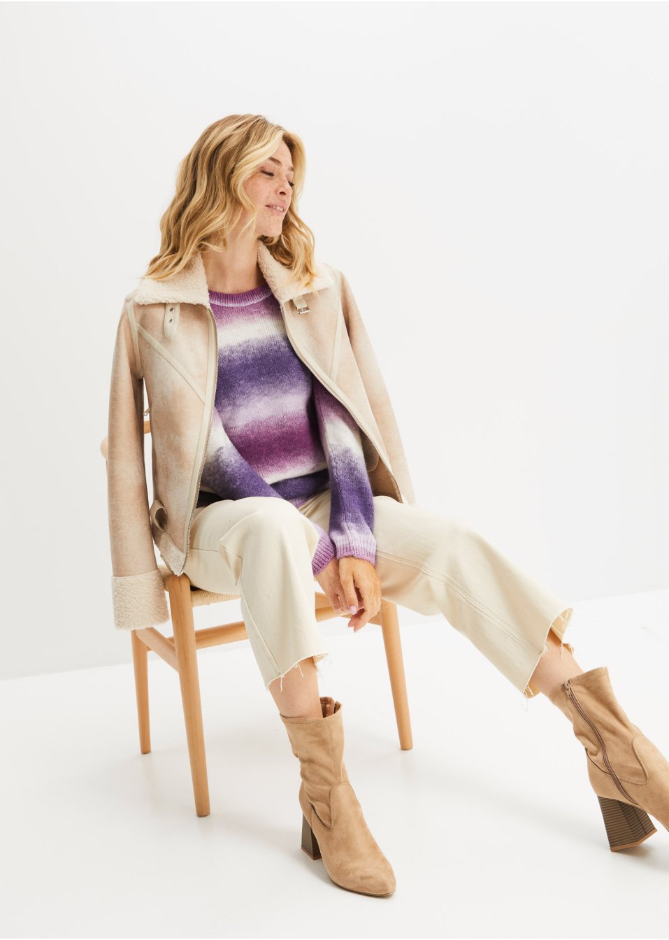 Pull à dégradé de couleurs
