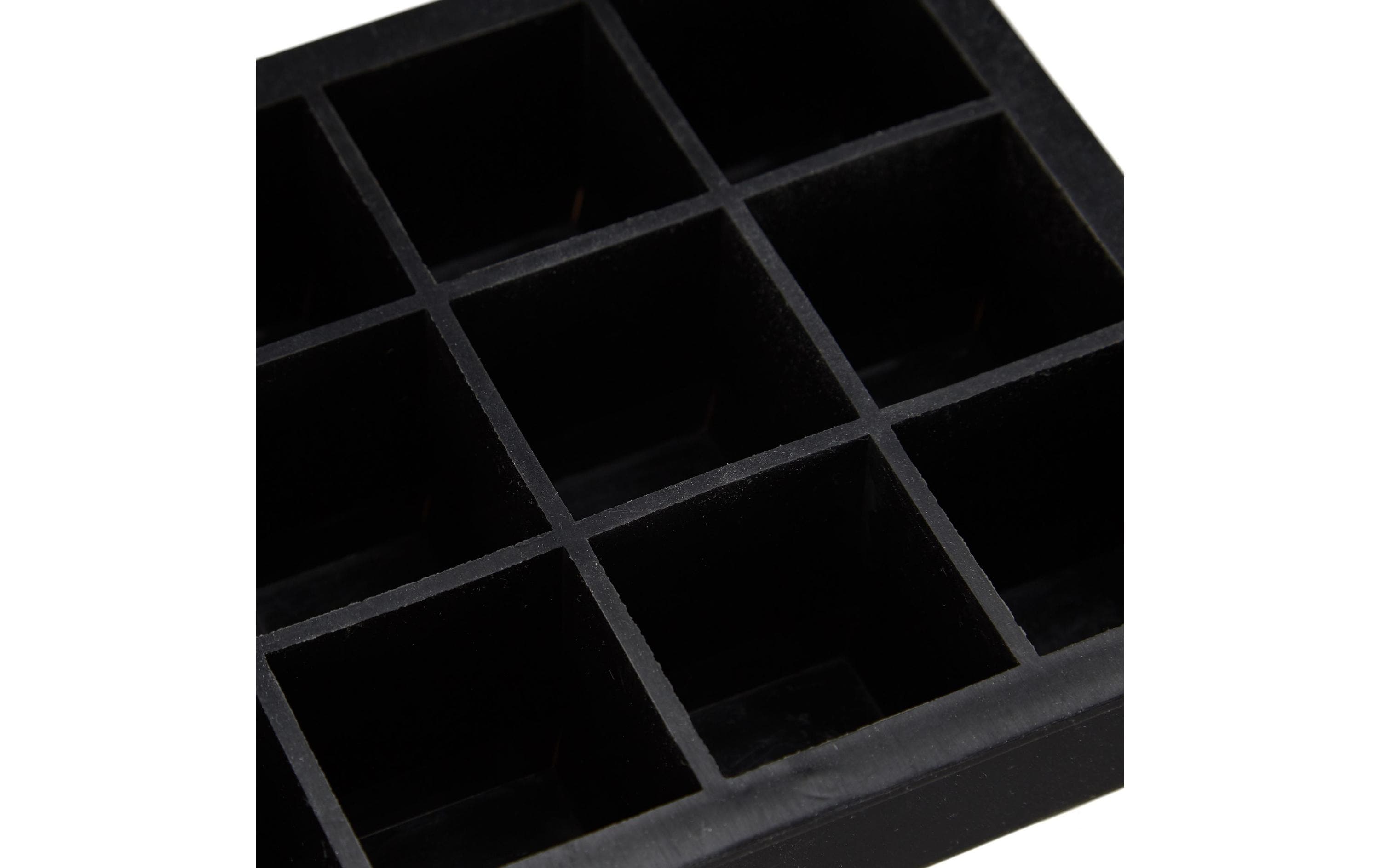 Eiswürfelform 15 Stück, SchwarzSchwarze Eiswürfelform aus Silikon