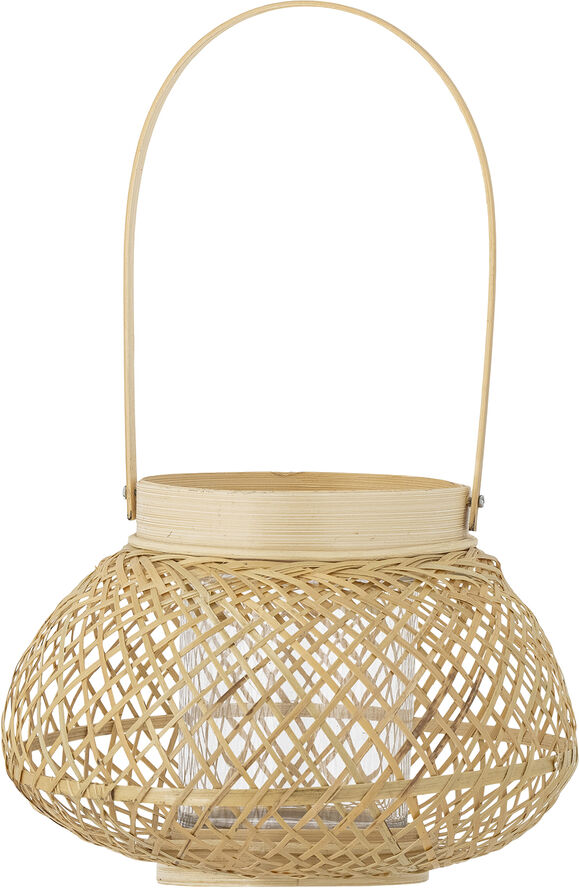 Bloomingville Malda Lanterne m/Glas, Natur, Bambus Brun