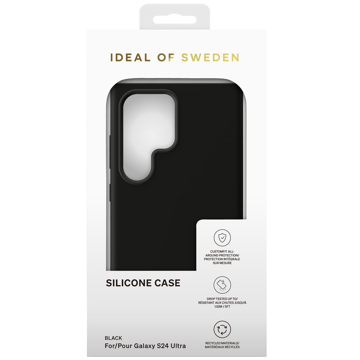 Samsung Galaxy S24 Ultra Silikon Hülle Case Recycled (IDSIC-S24U-01) - Schwarz