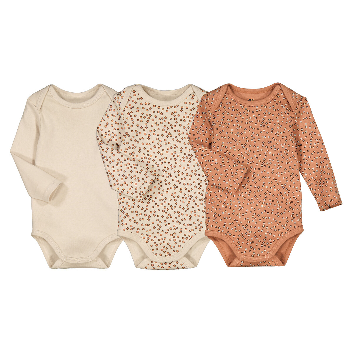 COLEÇÃO LA REDOUTE<br>Conjunto de 3 bodies de manga comprida