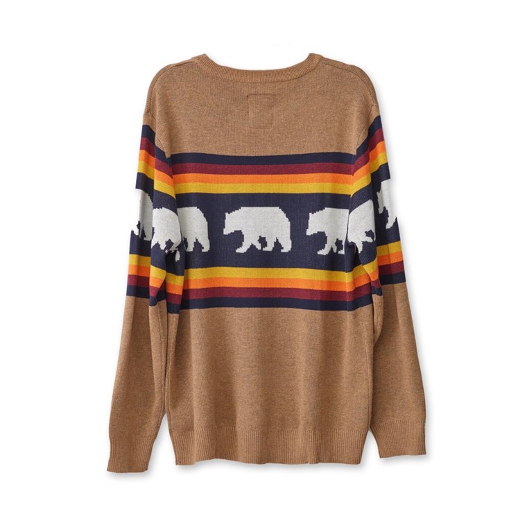 KAVU Highline Sweater Men Snow Bear