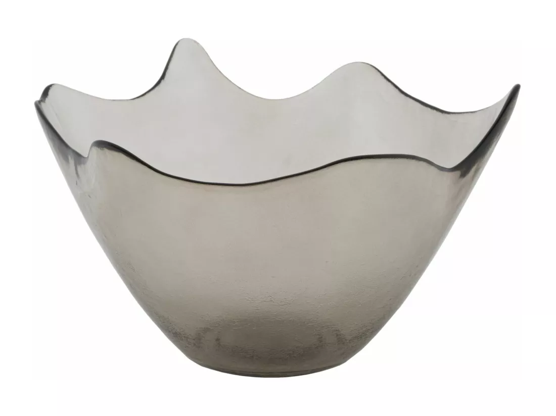 Bol en verre gris Ø 30x18 cm