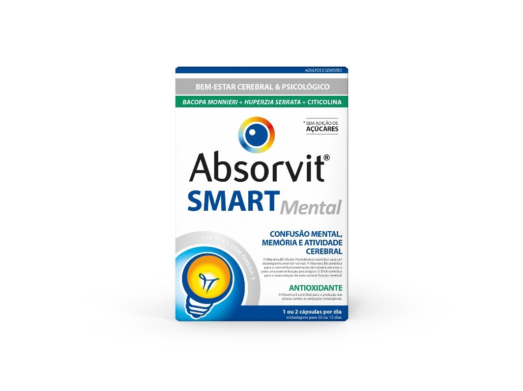 SUPLEMENTO ABSORVIT SMART MENTAL 30 CPS