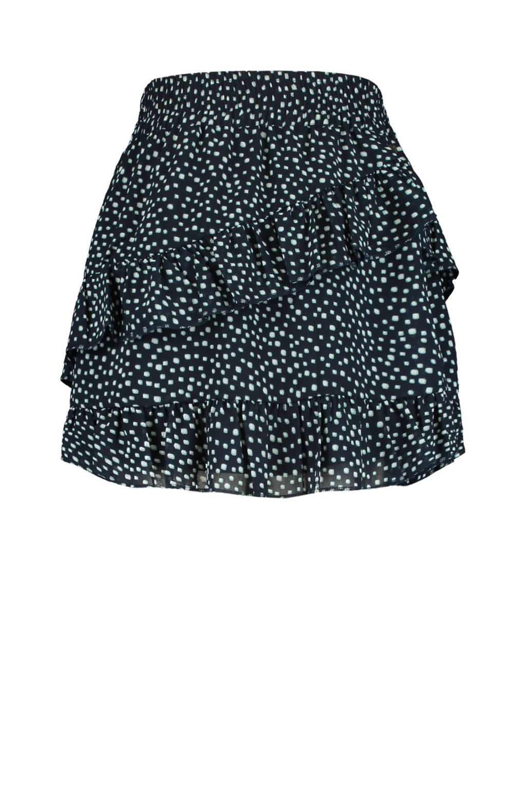 America Today rok Robby met all over print donkerblauw/wit
