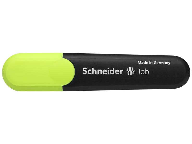 Schneider Textmarker Job Gelb Leuchtmarker für Normal-, Kopier- und Faxpapier