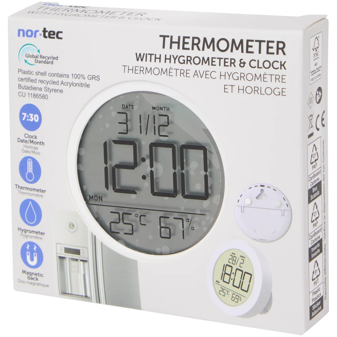 Nor-Tec binnen-thermometer Diverse kleuren