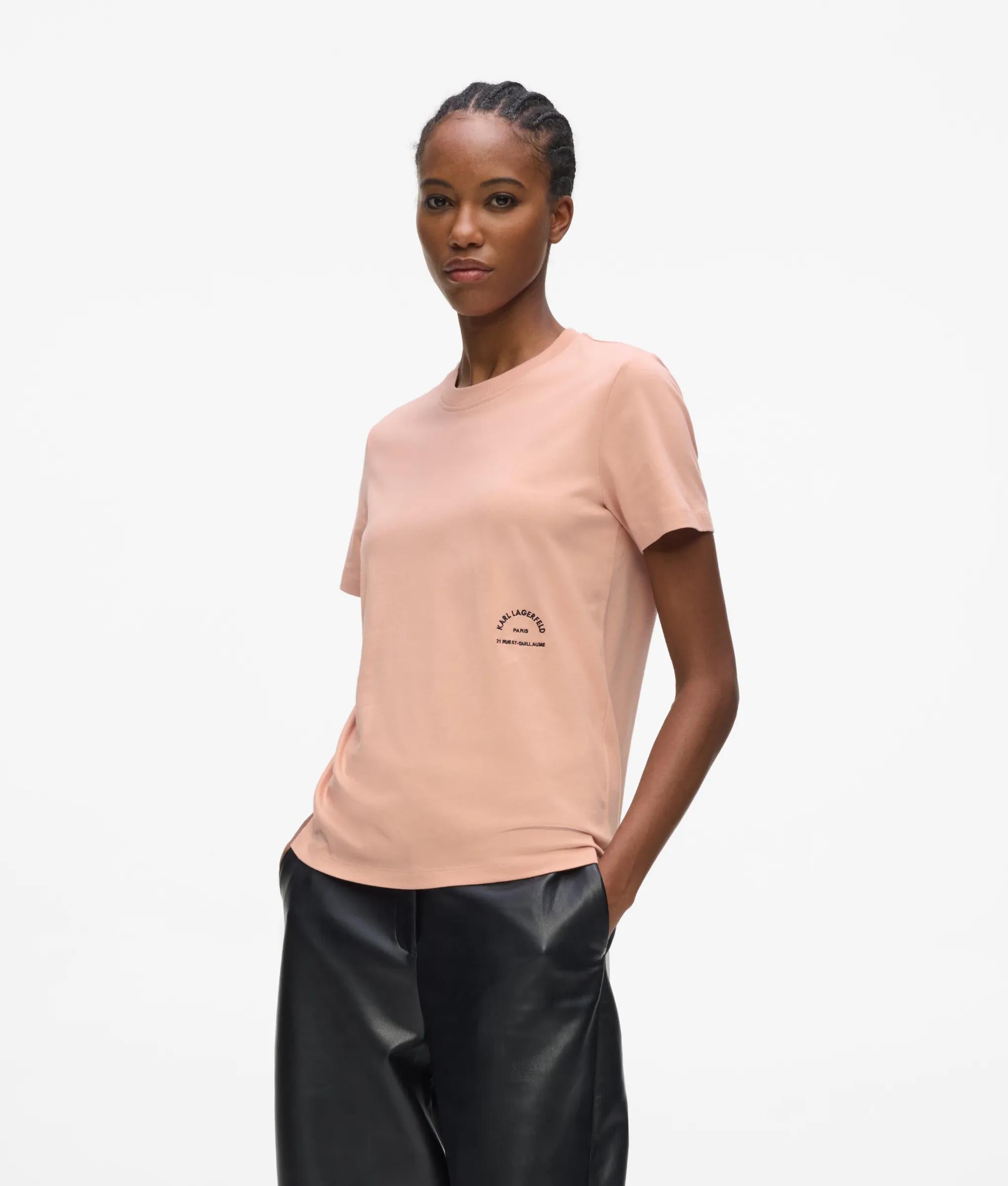 Rue St-Guillaume T-shirt met reguliere pasvorm