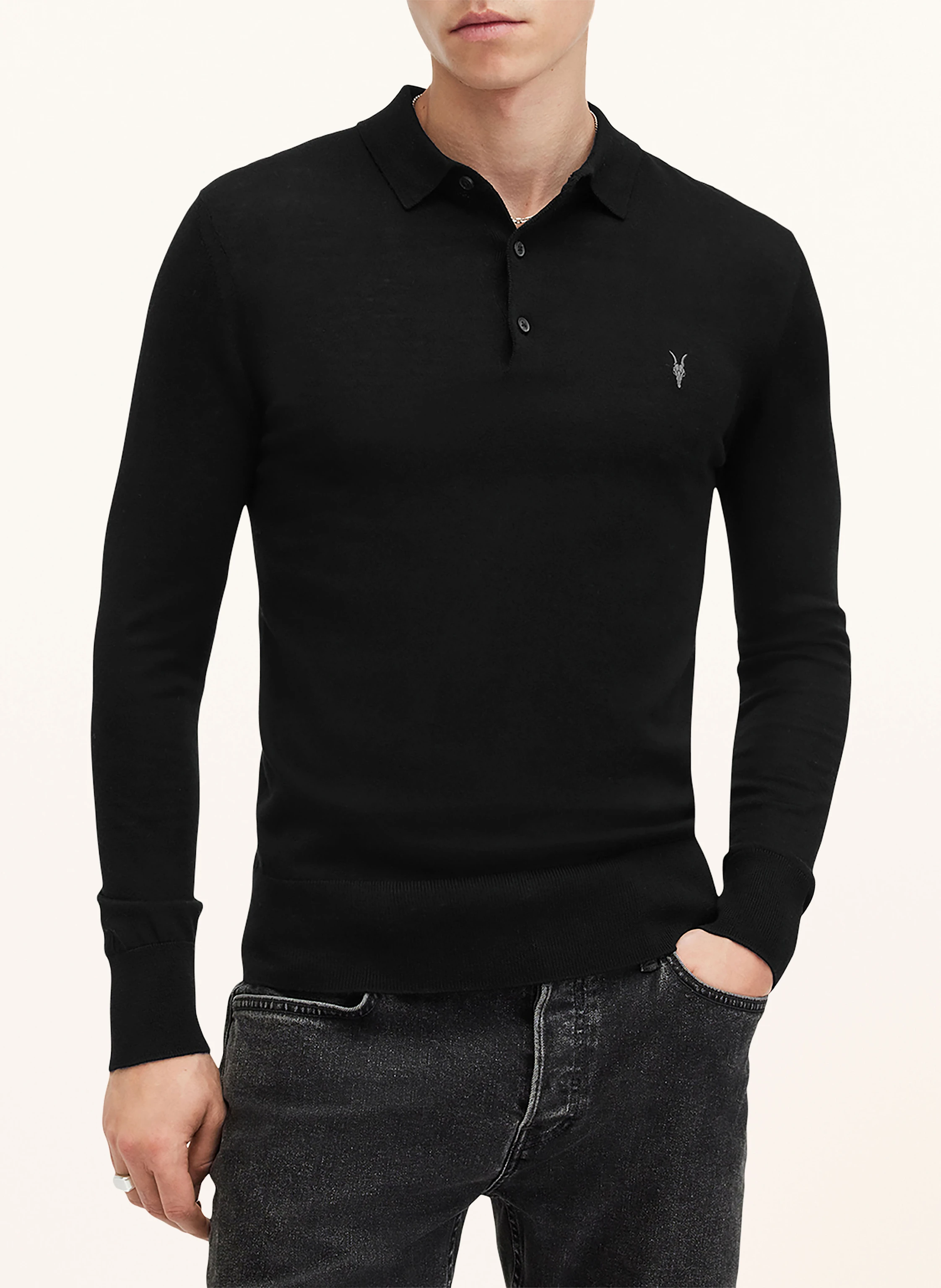 ALLSAINTS Strick-Poloshirt