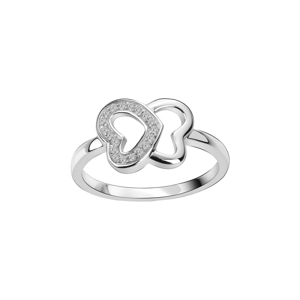 Bague en Argent avec oxyde de zirconium blanc