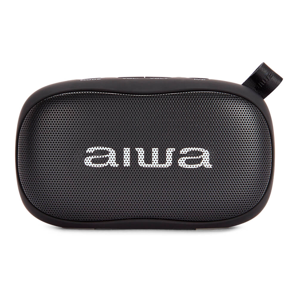 Aiwa BS-110BK Mini Bluetooth Lautsprecher mit Karabiner 10W HyperBass Musik Box